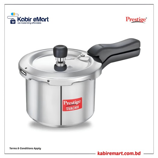Prestige Svachh Aluminium Anti Bulge Induction Base Pressure Cooker (Silver)