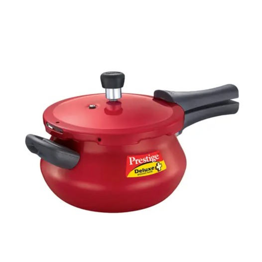 Prestige Deluxe Plus Aluminium Outer Lid Pressure Handi, Red