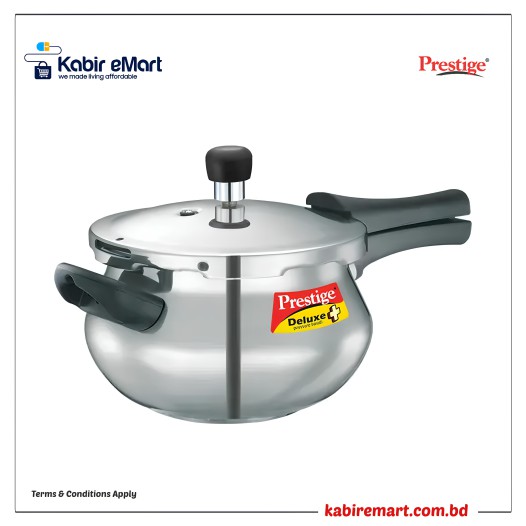 Prestige Deluxe Plus Aluminium Outer Lid Pressure Handi, Silver