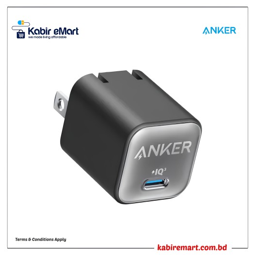 Anker 511 Nano 3 GaN 30W Type C Charger Adapter