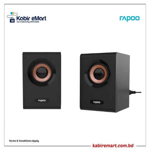 Rapoo A80 2:0 Multimedia Compact Stereo Speaker