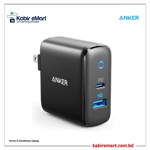 Anker Power Port PD+ 2 USB-C Wall Charger with LED Indicator (A2626KD1)