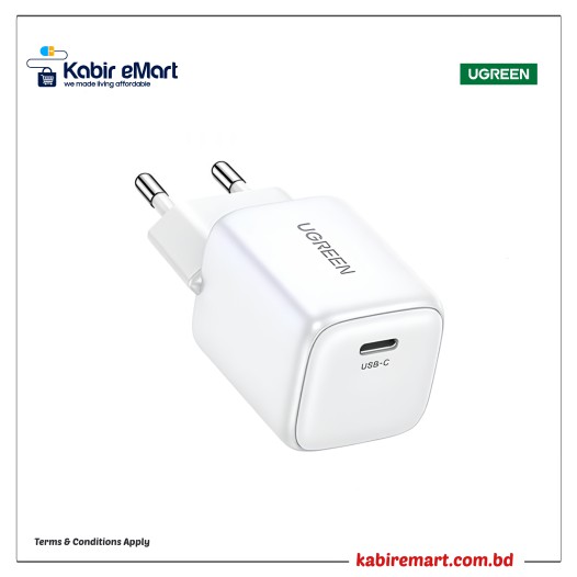 Ugreen Nexode Mini CD318 20W Type-C GaN Fast Charger Adapter #15324