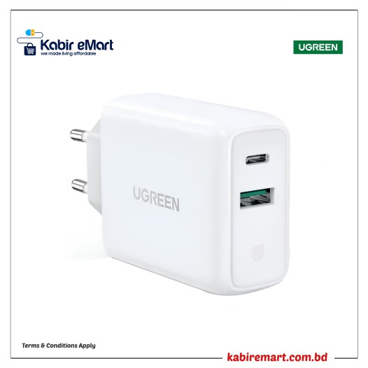 UGREEN CD170 36W PD USB & USB Type-C Wall Charger Adapter #60468