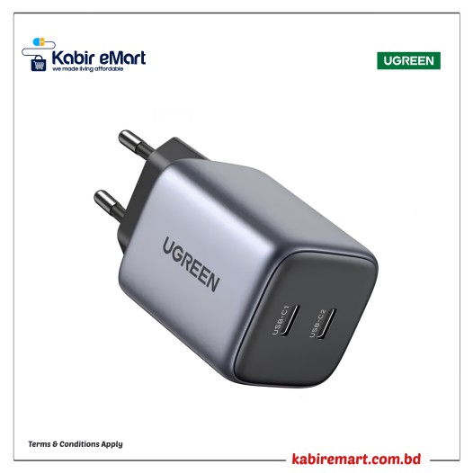 UGREEN CD294 Nexode Mini 45W Dual USB Type-C GaN Fast Charger #90573