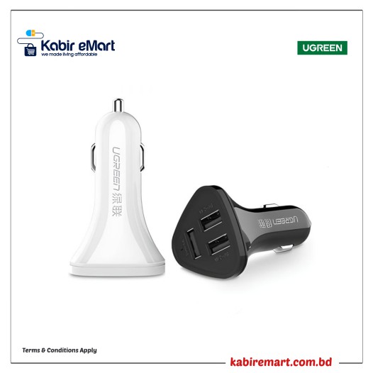 UGreen 40284 29W 3 Port USB Car Charger