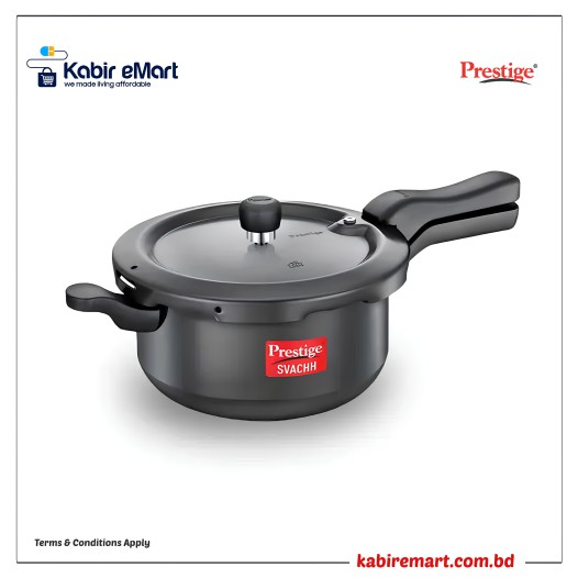 Prestige Swachh Hard Anodized Spillage Control Senior Pressure Cooker, (Black)