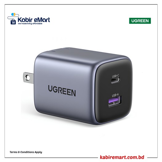 Ugreen Nexode CD350 35W Dual Port GaN Fast Charger Adapter #15538