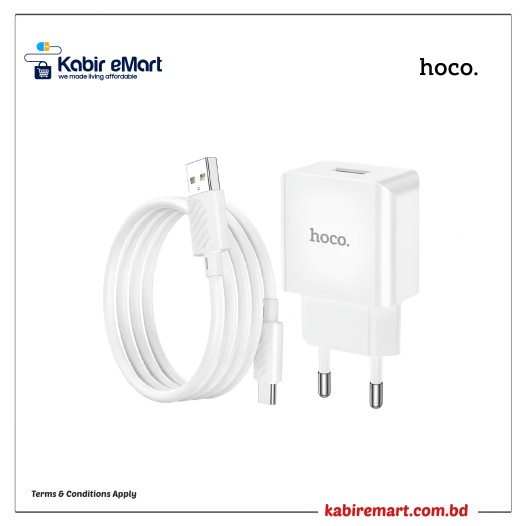 Hoco C106A Leisure 10W USB Charger With Type-C Cable