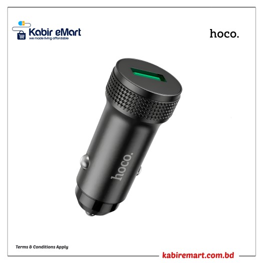 Hoco Z49A Level Single Port 18W Car Charger With Type-C Cable