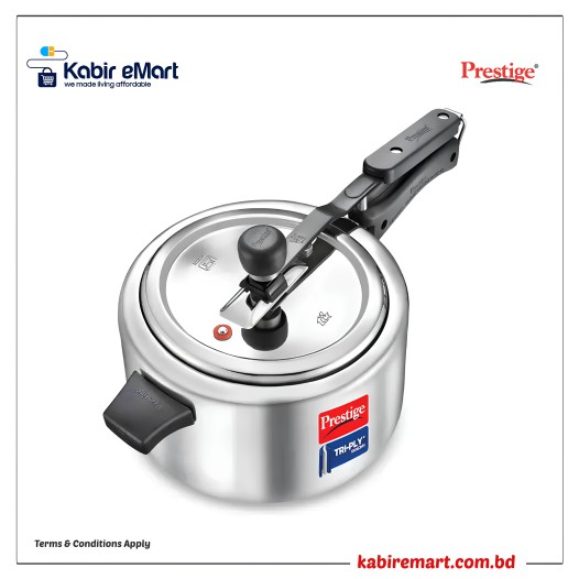 Prestige 3.5 L Tri-Ply Svachh Inner Lid Pressure Cooker| Gas and Induction Compatible| Spillage Control| Even Heat ears Warranty SilveDistribuooking 5 Ytion Low Cooking Oil Faster Cr