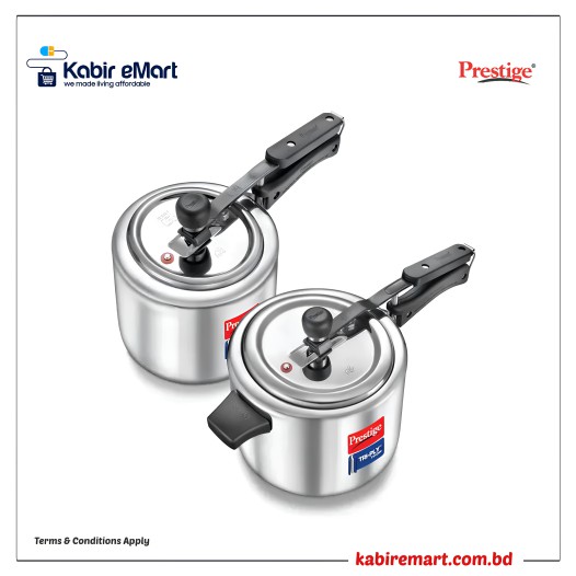 Prestige Tri-Ply Svachh Inner Lid Pressure Cooker Combi Pack