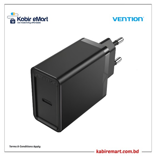 VENTION FAIB0-EU 1-port Type-C 30W Wall Charger Adapter