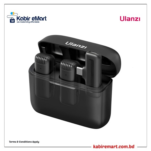 Ulanzi J12 Dual Wireless Microphone with Charging Case For Type-C
