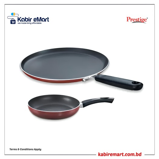 Prestige Omega Deluxe Twin Pack Omni Tawa -28 cm & Fry Pan -20 cm (Shrink Wrap)