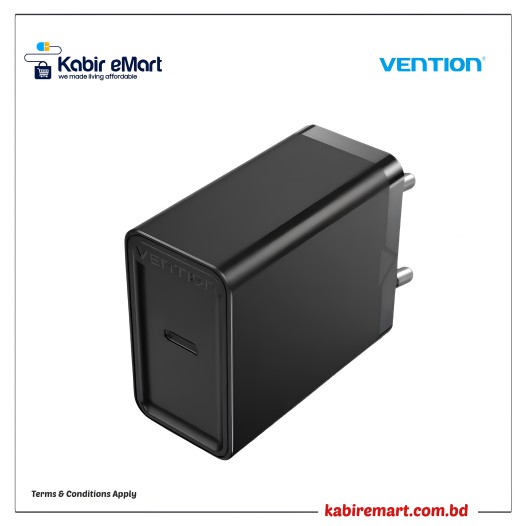 Vention FADW0-EU 1-port USB-C 20W Wall Charger EU-Plug
