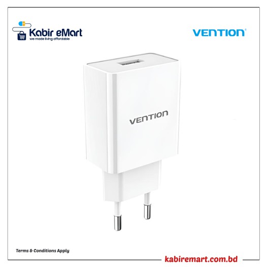 Vention WML-CH07-EU-W 12W USB Wall Charger Adapter