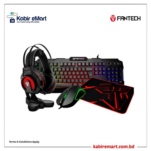 Fantech P51 5 In 1 Gaming Combo - Hitam