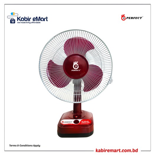 Perfect 12 Inch Solar table Fan