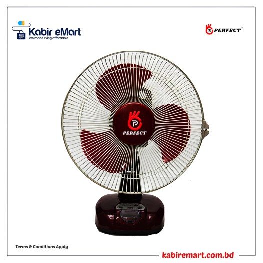 Perfect 12” Rechargeable Fan-maroon