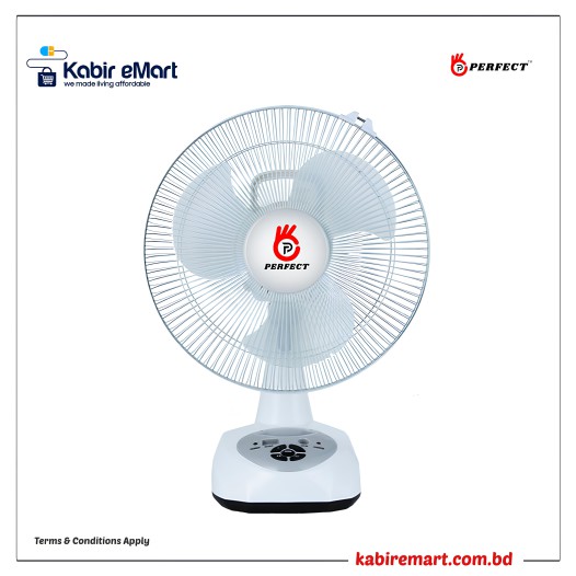 Perfect 12” Rechargeable Fan-white