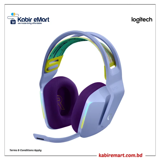 Logitech G733 LIGHTSPEED Wireless RGB Gaming Headset Lilac