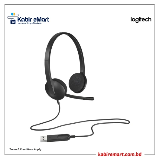 Logitech H340 Stereo USB Headset with Microphone