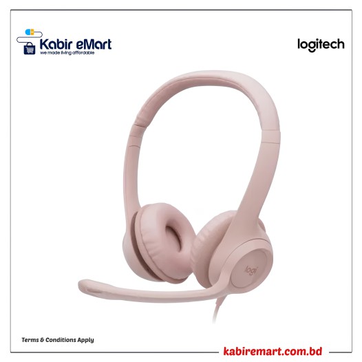 Logitech H390 Stereo USB Headset Rose with Microphone