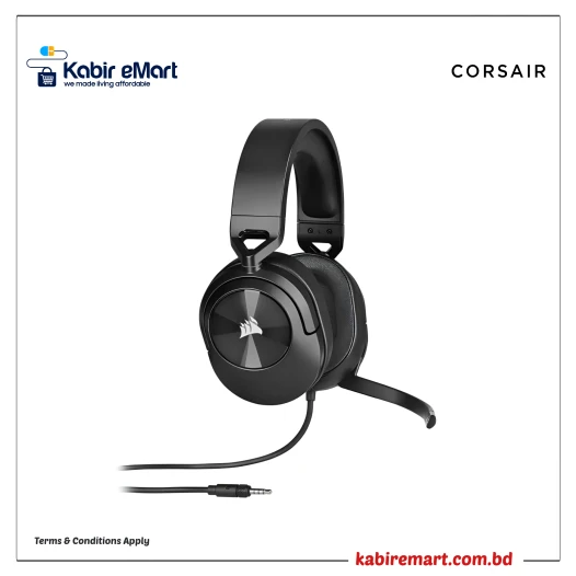 Corsair HS55 Stereo 3.5mm Wired Gaming Headphone Carbon