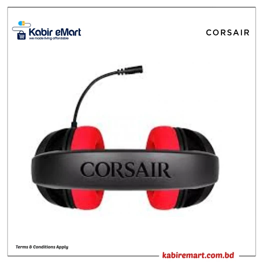 Corsair HS35 Stereo Gaming Headphone - Red
