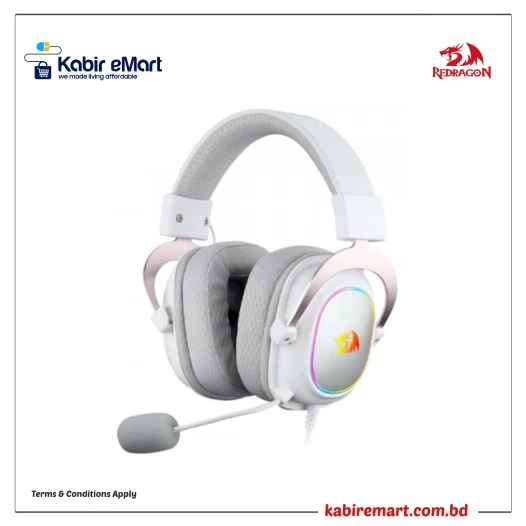Redragon H510 Zeus-X RGB Wired Gaming Headphone White