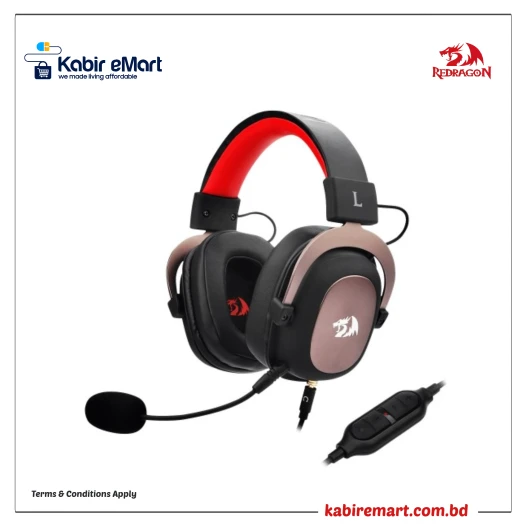 Redragon H510 Zeus 7.1 Surround Wired Gaming Headset with Detachable Microphone (Version 1)