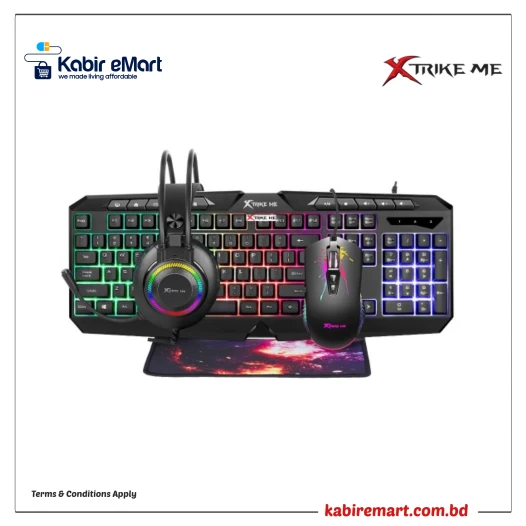 Xtrike Me CMX-410 Gaming Keyboard, Mouse, Mousepad & Headset Combo