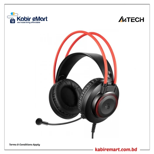 A4TECH Bloody G200S USB Gaming Headphone Black & Red
