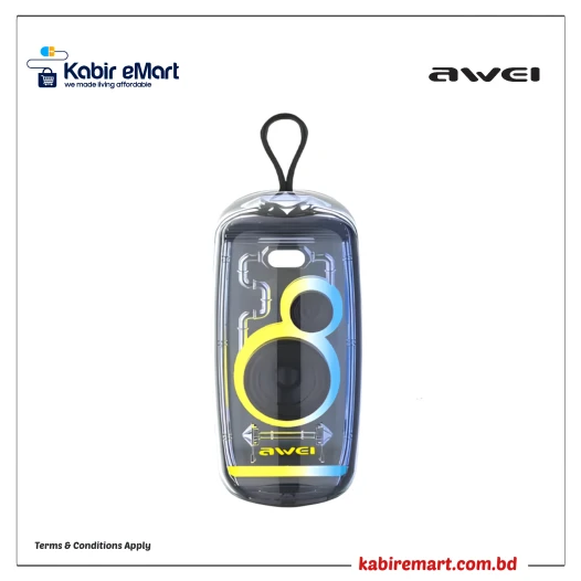 AWEI KA32 Waterproof Bluetooth Speaker Pairing Music Player Subwoofer with Colorful Light