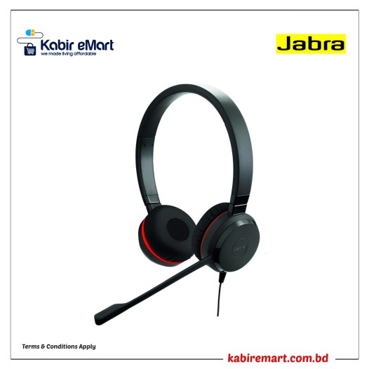 Jabra Evolve 30 MS DUO Dual Ear USB & 3.5mm Noise Cancelling Head Phone Black