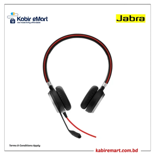Jabra Evolve 40 MS/UC DUO Dual Ear Noise Canceling USB Headphone