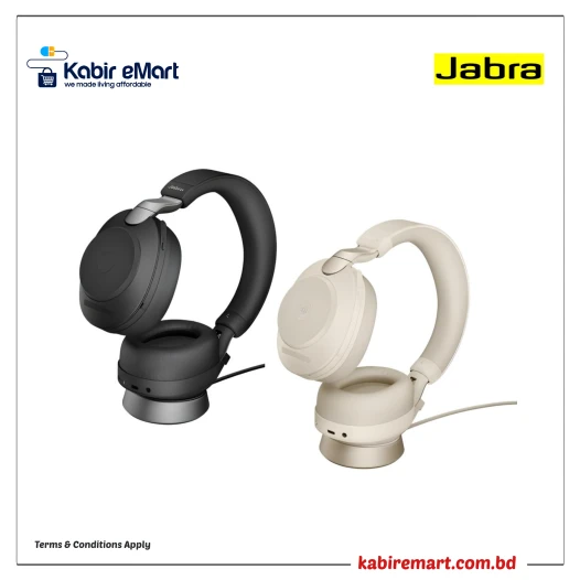Jabra Evolve2 85 MS DUO Noise Canceling Wireless Headphone with Stand