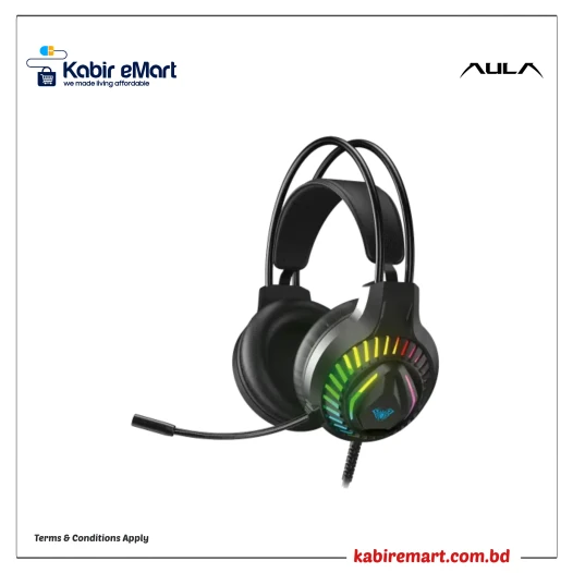 AULA S605 3.5 mm Wired RGB Gaming Headphone
