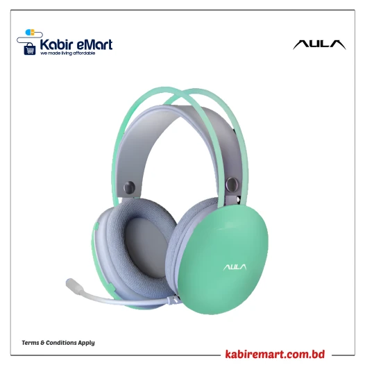 AULA S505 Wired Gaming Headphone with Transparent RGB Light Effect