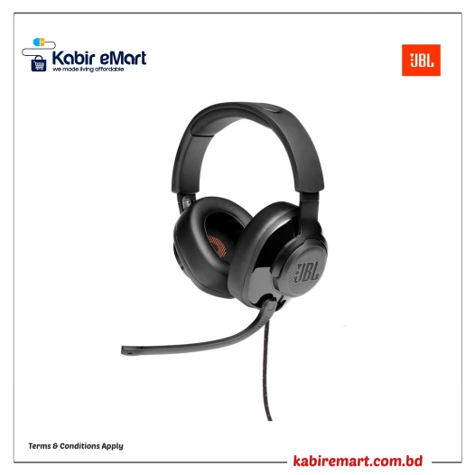 JBL Quantum 300 Wired Over-Ear Gaming Headphone with Flip-up Mic
