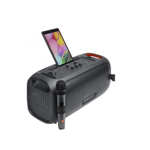 JBL PartyBox On-The-Go Portable Party Speaker and Wireless 2 Microphone
