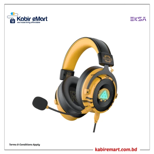 EKSA E900 Pro Noise Cancelling 7.1 Surround Sound Gaming Headset Yellow