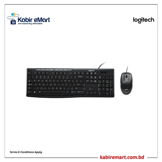Logitech MK200 Wired Mouse & Keyboard Combo