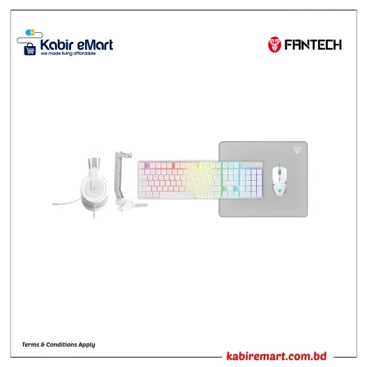 Fantech P51 Space Edition 5 In 1 Gaming Combo White