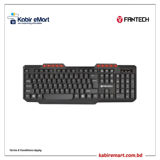 Fantech K210 Silent Multimedia USB Office Use Keyboard Black