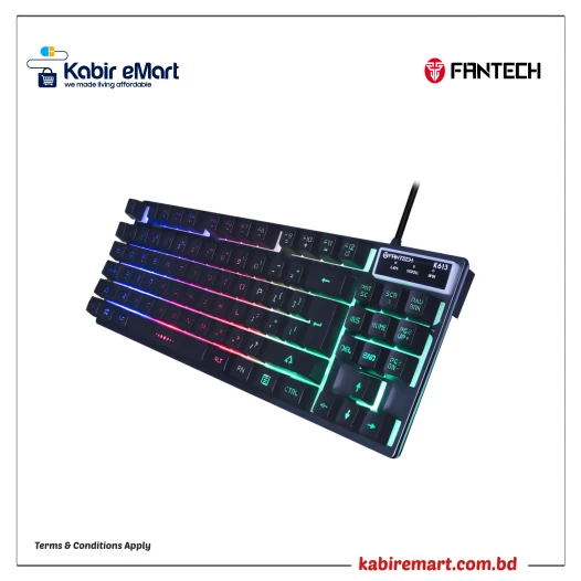 Fantech K613 (With Out Num Pad) Fighter TKL || Gaming Keyboard Black