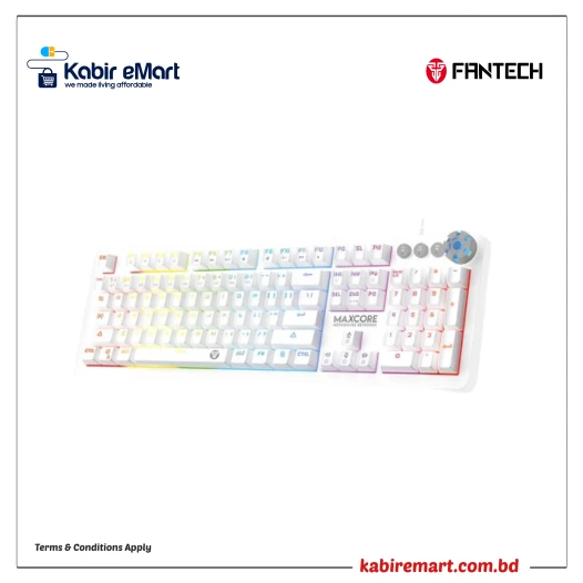 Fantech MK852 Max Core Space Edition Mechanical USB Gaming Keyboard White ( With 2 Port USB Hub)
