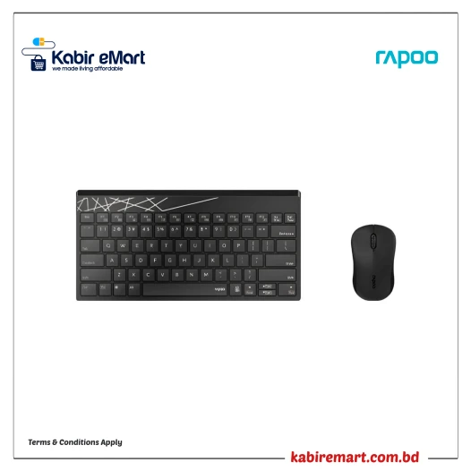 Rapoo 8000S Wireless Keyboard Mouse Combo