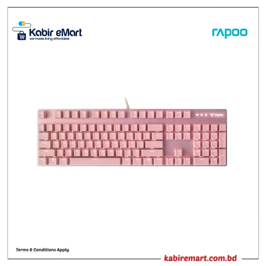 Rapoo V500 PRO Backlit USB Mechanical Gaming Keyboard Pink